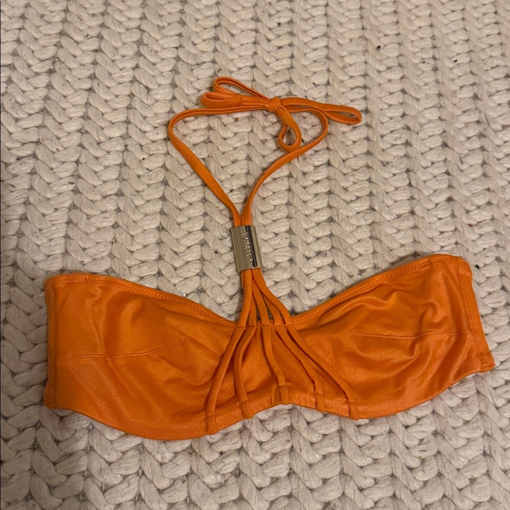 La Perla orange Halter Bikini Top